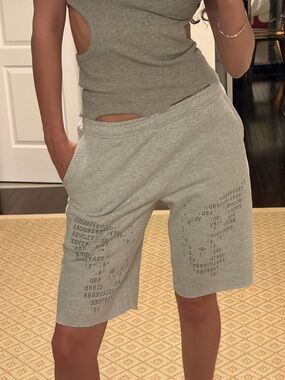 Praying Heather Gray Women's Lounge shorts with Butterfly Print